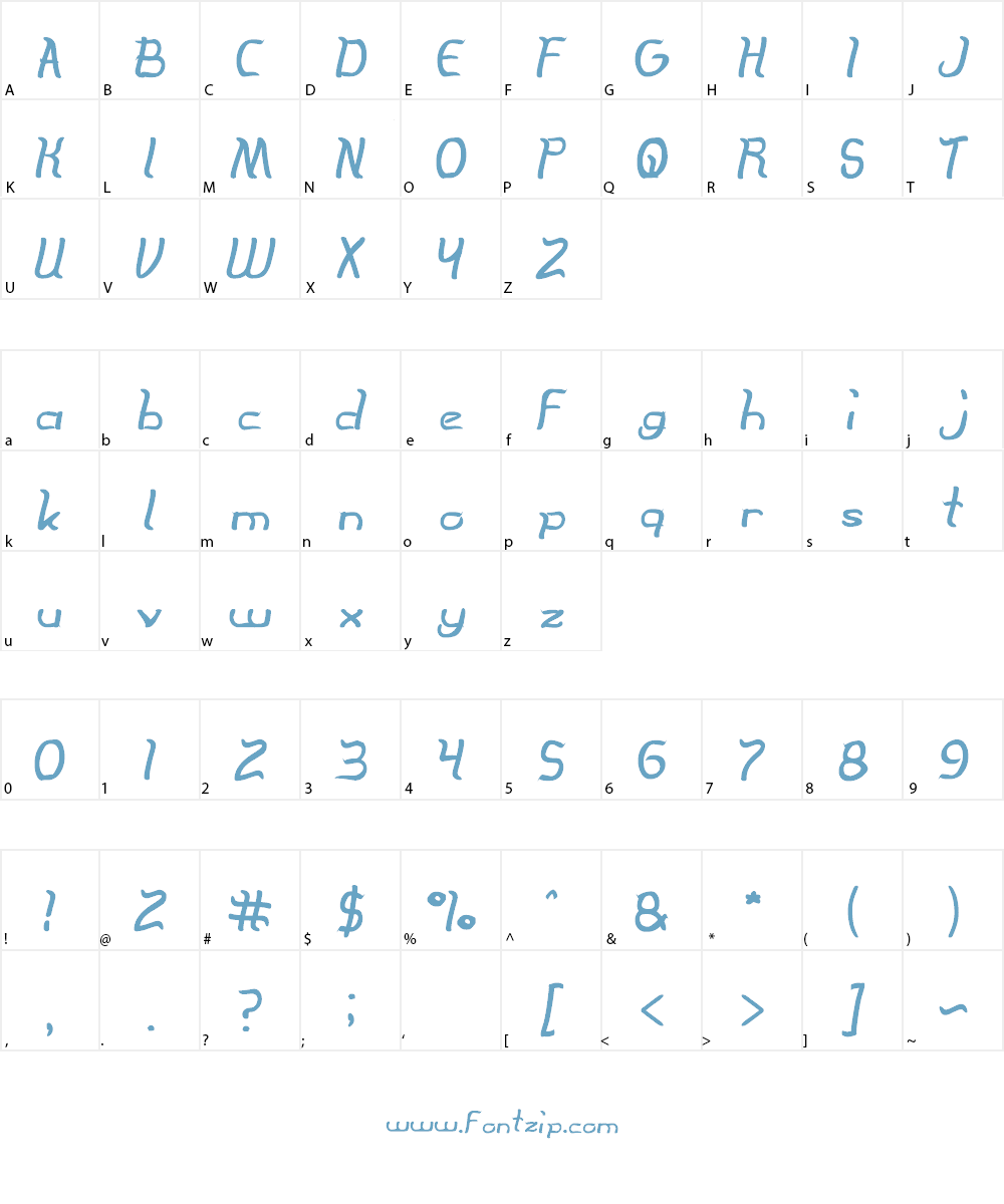 The Innocent Face Font Character